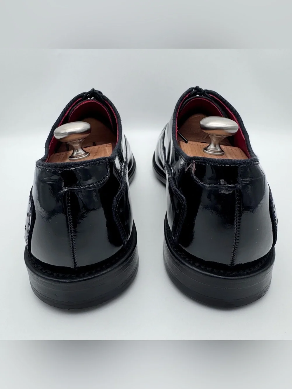 Allen Edmonds Men's 11.5 D Black Patent Leather Lace Up Oxford Dress Shoes